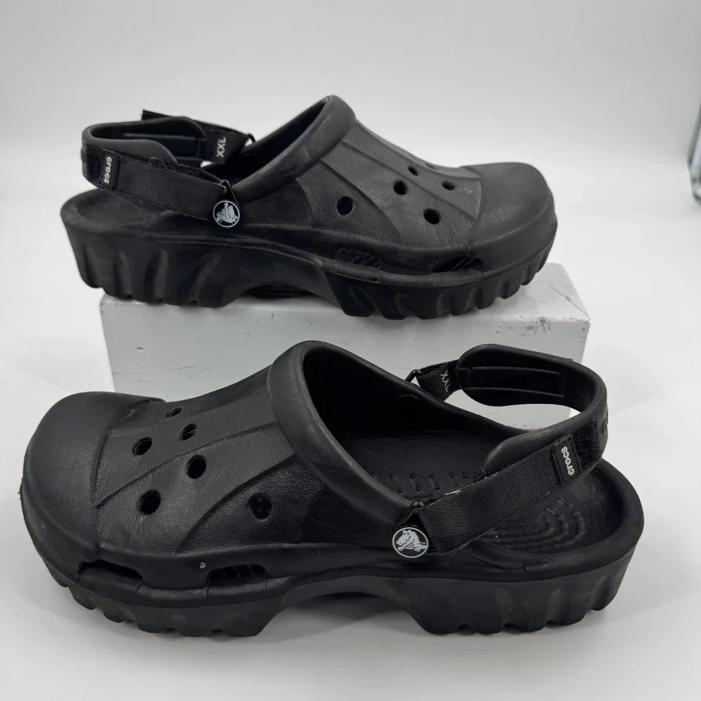 Crocs Yukon Sport‎ Clogs Mens Size 11 Black All-Terrain Rugged Adjustable Strap